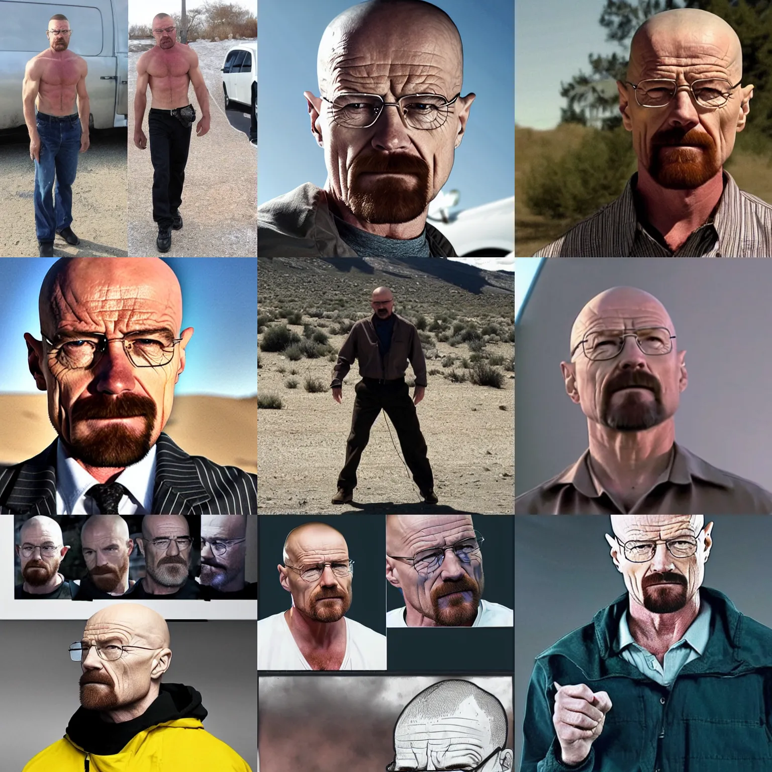 Prompt: walter white as gigachad