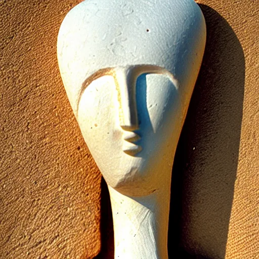 Prompt: cycladic figurine