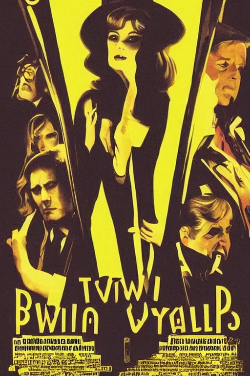 Prompt: giallo movie poster for twin peaks