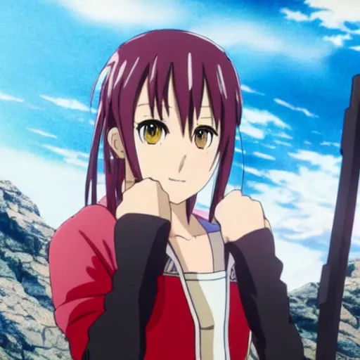 Prompt: Teen Sakura from Naruto in Sword Art Online Movie Adaptation