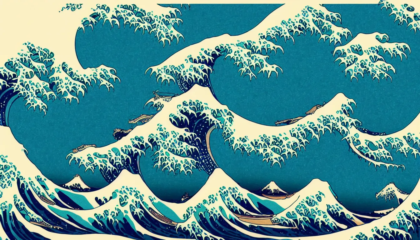 Image similar to chillwave hokusai