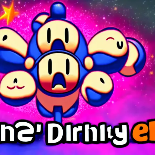 Image similar to kirby consuming the universe, kirby's dreamland gameplay, horror