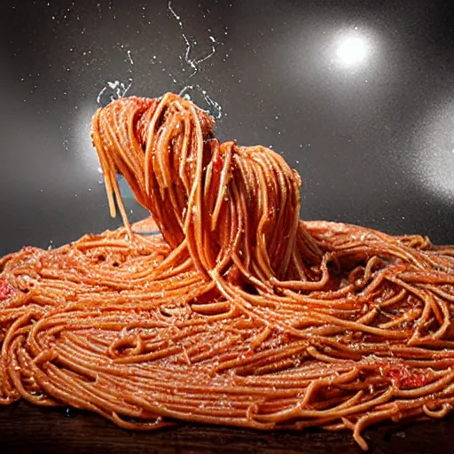 Prompt: spaghetti avalanche, photo