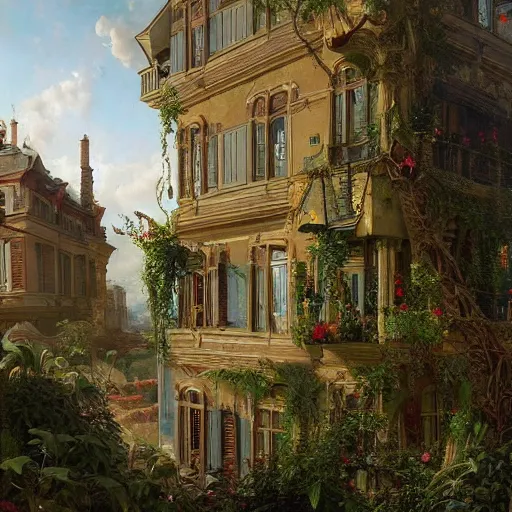Image similar to paint surrealist 🏥🏘, ferdinand knab, high definition and detailed 4 k