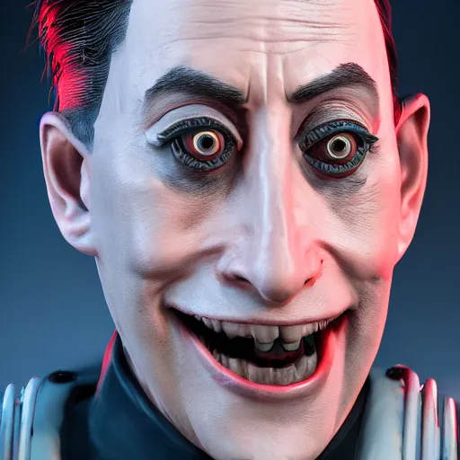 Prompt: pee wee herman as a mad max villain, concept art, octane render, unreal engine 5, highly detailed, high quality, 8 k, soft lighting, realistic face, path traced