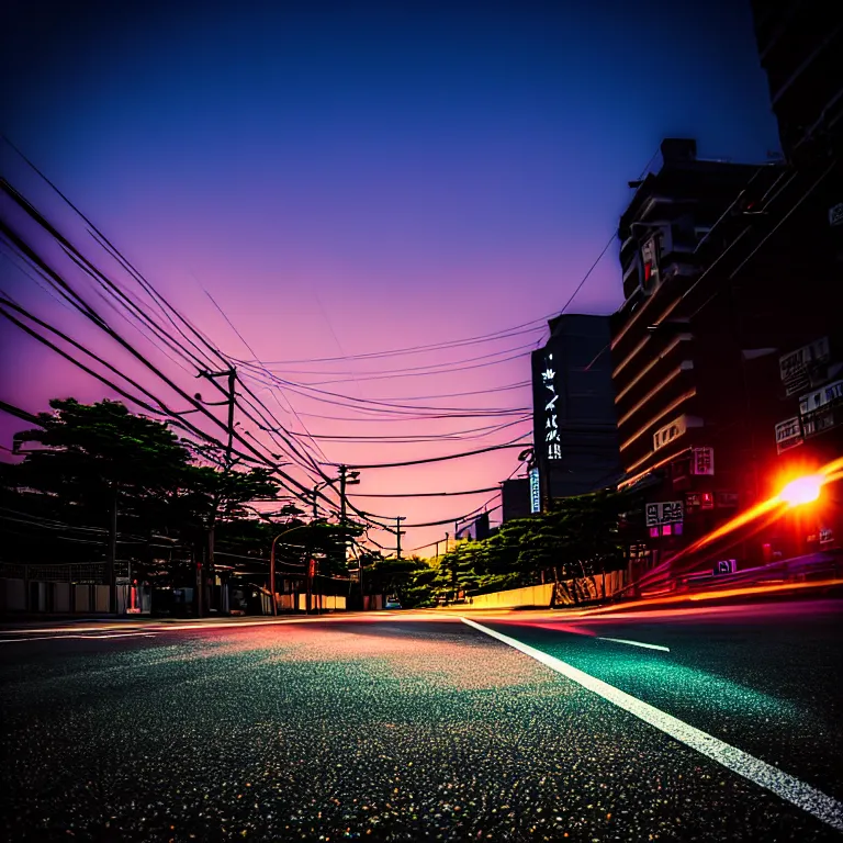 Image similar to close-up-photo JZX90 drift middle of street, sunset kanagawa prefecture, night, cinematic color, photorealistic, highly detailed,