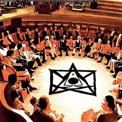 Image similar to illuminati meeting