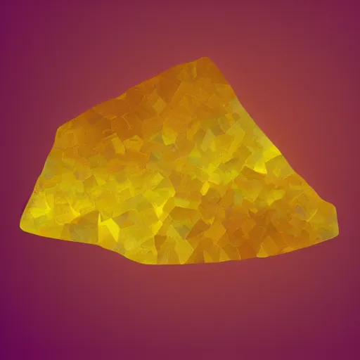 Image similar to yellow gemstone, digital art, neutral background