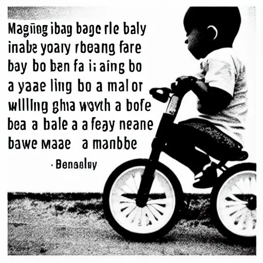 Prompt: Imagine being a baby, not even having learned how to walk yet, and someone tells you that someday you'll have to learn how to ride a bike. It would seem daunting and impossible. Yet, with each new step in the growth process, eventually, riding a bike becomes second nature. Where you are now is not where you will be in a few months or a few years. You can't look at your future goals without taking into consideration your future growth as well. You did so much with so little in the past. Just imagine what you'll do from an elevated state of alignment