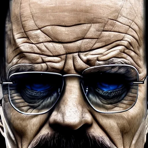 Prompt: Walter White with a large scar across his right eye, hyper realistic, shot on iPhone, 1080p, 4k resolution,