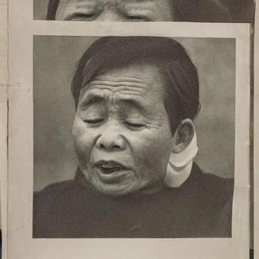 Image similar to Photograph of Min Aung Hlaing crying, closeup, newspaper article