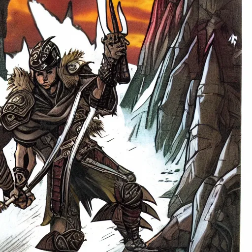 Image similar to skyrim comic book by Humberto Ramos and Mark Robinson