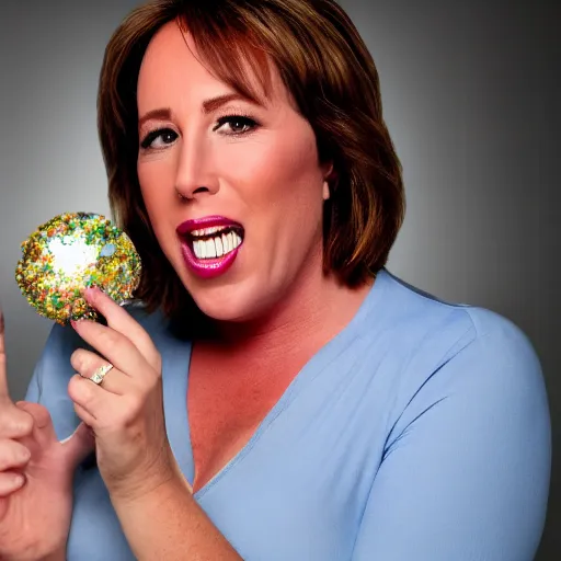 Image similar to alex jones eating a huge twinkle, high definition, color film,