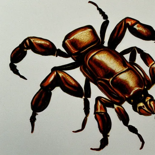Prompt: a realistic scorpion drawing