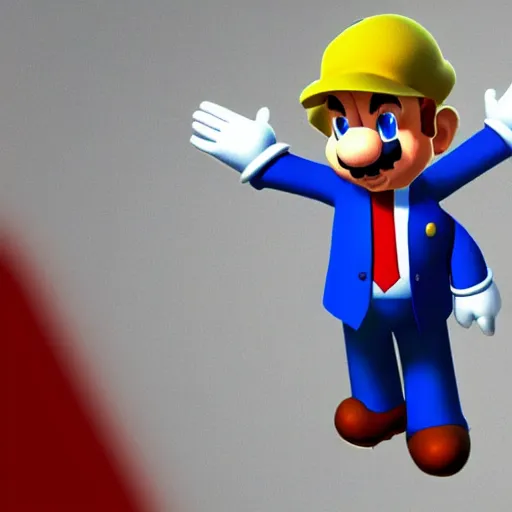 Image similar to donald trump in Super mario 64, realistic