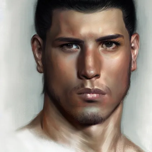 Image similar to the young latino guy as a realistic wrestling character, closeup portrait art by donato giancola and greg rutkowski, realistic face, digital art, trending on artstation