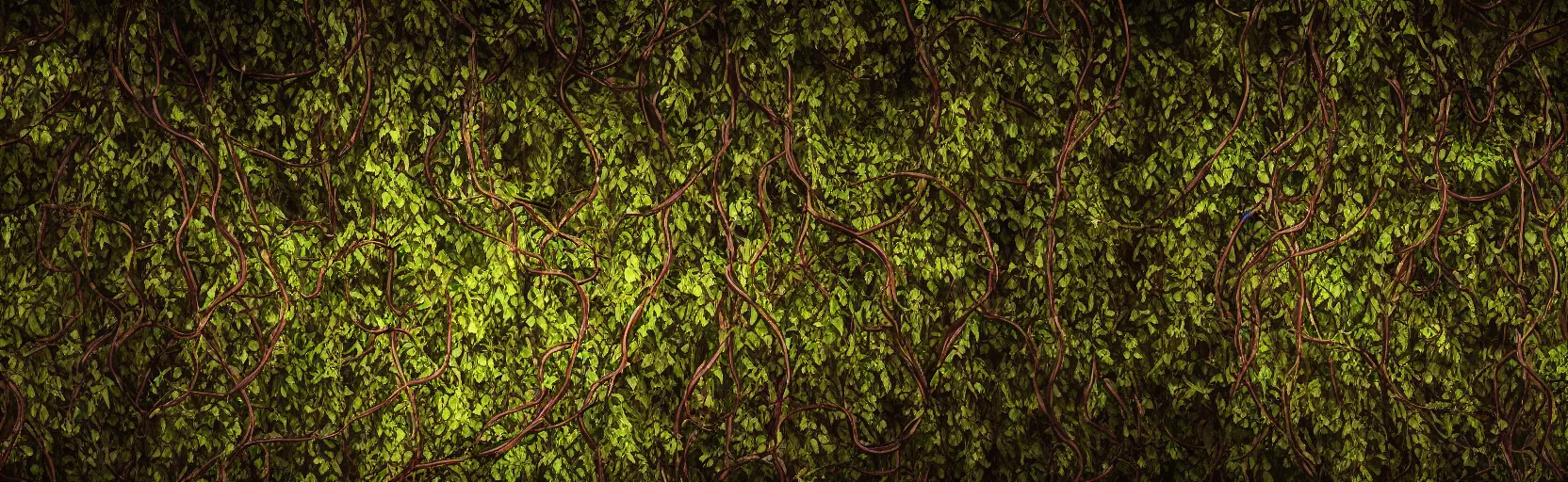 Image similar to tangled vines wallpaper, ultra realistic, intricate, epic lighting, futuristic, 8 k resolution