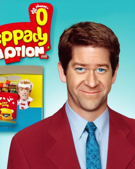 Image similar to jim halpert as a happy meal toy. highly detailed. 9 0 s photo. 4 k.