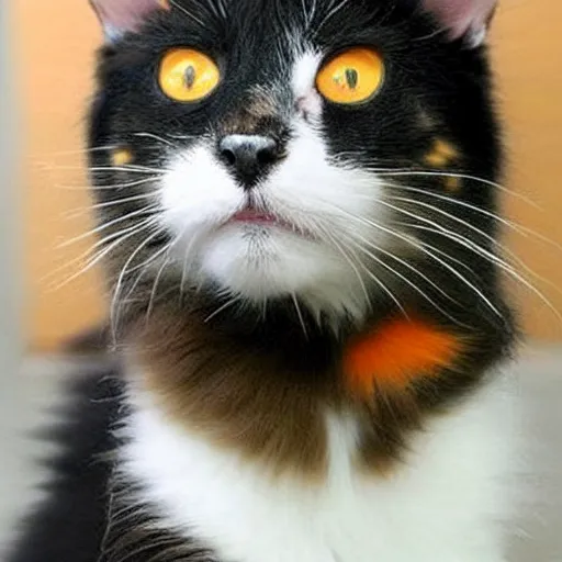 Image similar to cute little long haired tortoiseshell!!!! cat, black and with ((orange)) specks