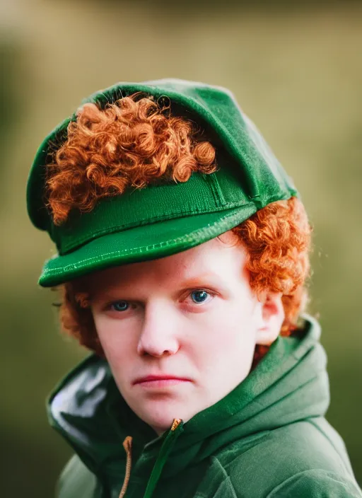 Image similar to portrait photo still of real life kyle broflovski, 8 k, 8 5 mm, f. 1 4