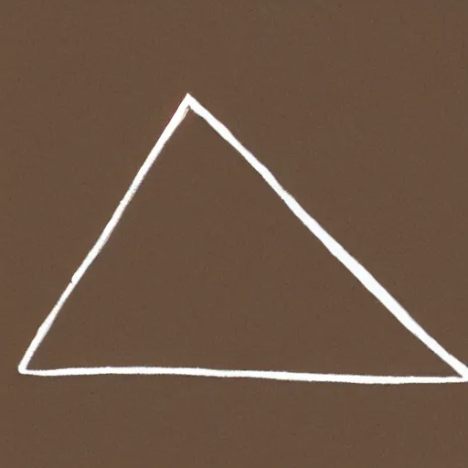 Prompt: sketch of a triangle that looks 3d but isn't