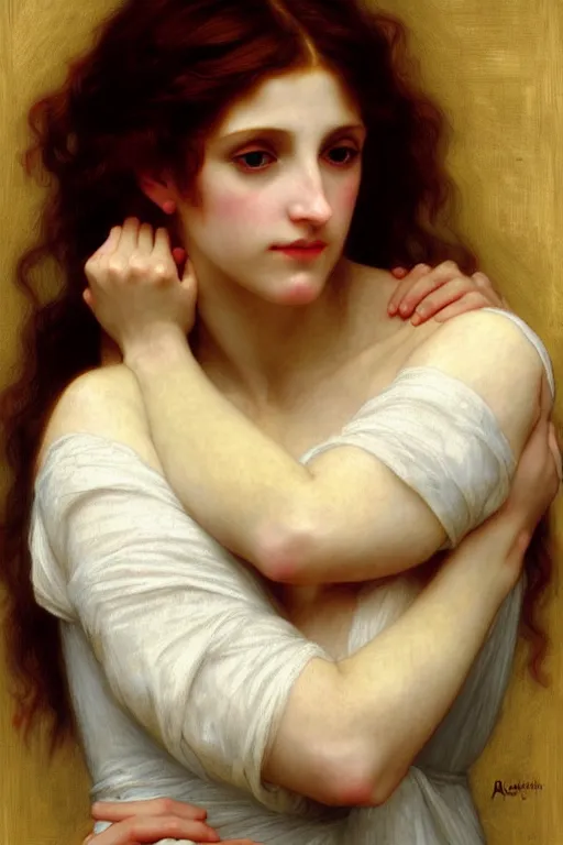 Prompt: gessica chastain, painting by rossetti bouguereau, detailed art, artstation