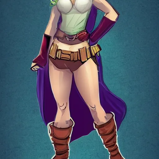 Image similar to blonde girl wearing an decent outfit hero, digital artwork in western hero comic