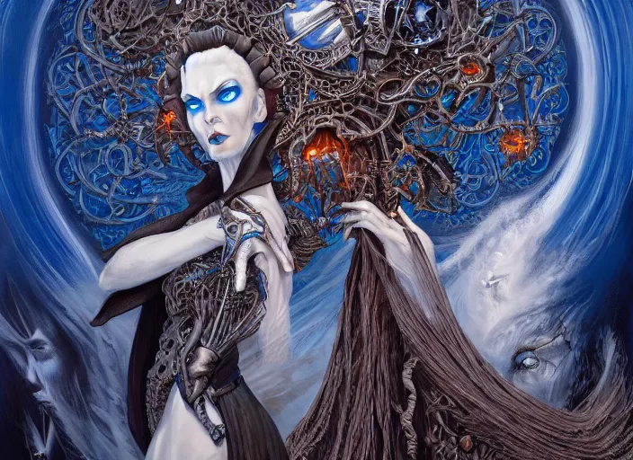 a beautiful witch queen with bright blue eyes, pale | Stable Diffusion ...