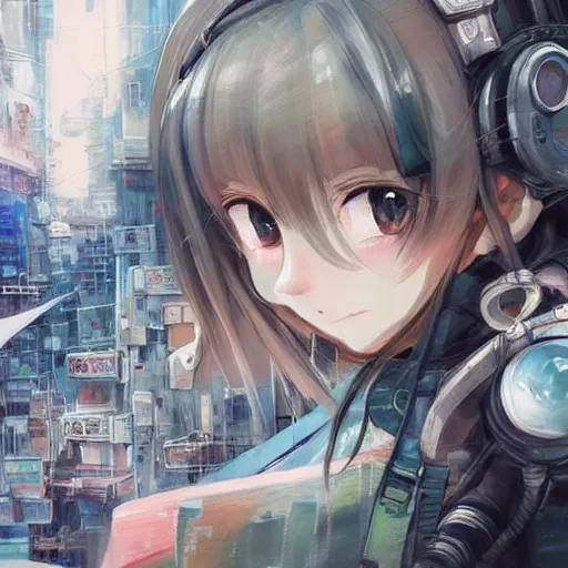 Image similar to dynamic composition, motion, ultra-detailed, incredibly detailed, a lot of details, amazing fine details and brush strokes, colorful and grayish palette, smooth, HD semirealistic anime CG concept art digital painting, watercolor oil painting of Clean and detailed post-cyberpunk sci-fi close-up schoolgirl in asian city in style of cytus and deemo, blue flame, relaxing, calm and mysterious vibes,, by a Chinese artist at ArtStation, by Huang Guangjian, Fenghua Zhong, Ruan Jia, Xin Jin and Wei Chang. Realistic artwork of a Chinese videogame, gradients, gentle an harmonic grayish colors. set in half-life 2, Matrix, GITS, Blade Runner, Neotokyo Source, Syndicate(2012), dynamic composition, beautiful with eerie vibes, very inspirational, very stylish, with gradients, surrealistic, dystopia, postapocalyptic vibes, depth of field, mist, rich cinematic atmosphere, perfect digital art, mystical journey in strange world