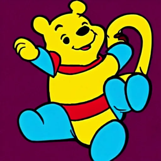 Image similar to winnie the poo as a comic book super hero