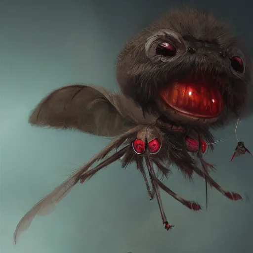 Prompt: the ultra cute plush mosquito of death with cute big eyes and a deadly sting. Detailed digital art by greg rutkowski, Thomas kinkade, Keith Parkinson, Marc Simonetti, artstation, cgsociety, 8k, HD