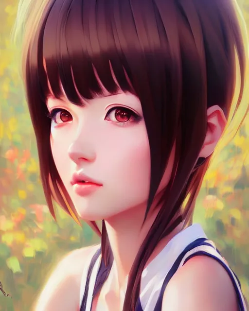 Image similar to portrait anime as girl cute - fine - face, pretty face, realistic shaded perfect face, fine details. anime. realistic shaded lighting by ilya kuvshinov giuseppe dangelico pino and michael garmash and rob rey