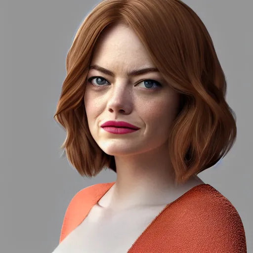 Image similar to Emma Stone as Brooke Shields, hyper realistic, octane render, 8k, high quality