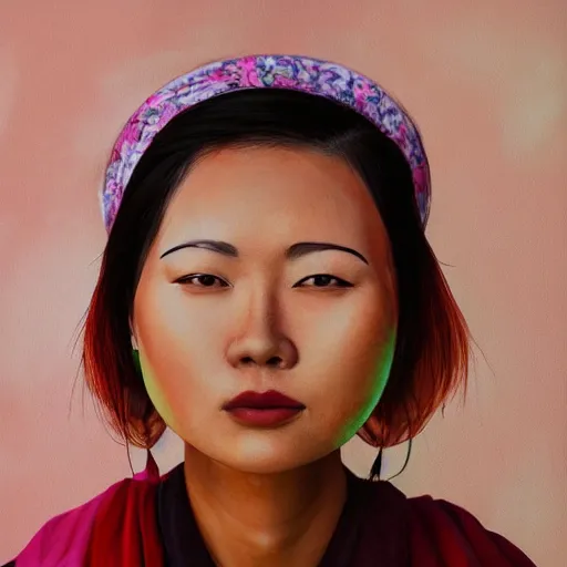 Prompt: asian woman amazing vivid portrait, shot from movie, colors, sharpen, , 4k, photo 85mm, award winning, documentary, realistic, digital art, professional light, detailed