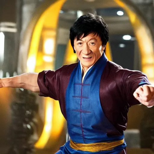 Image similar to Jackie Chan as Shang Chi