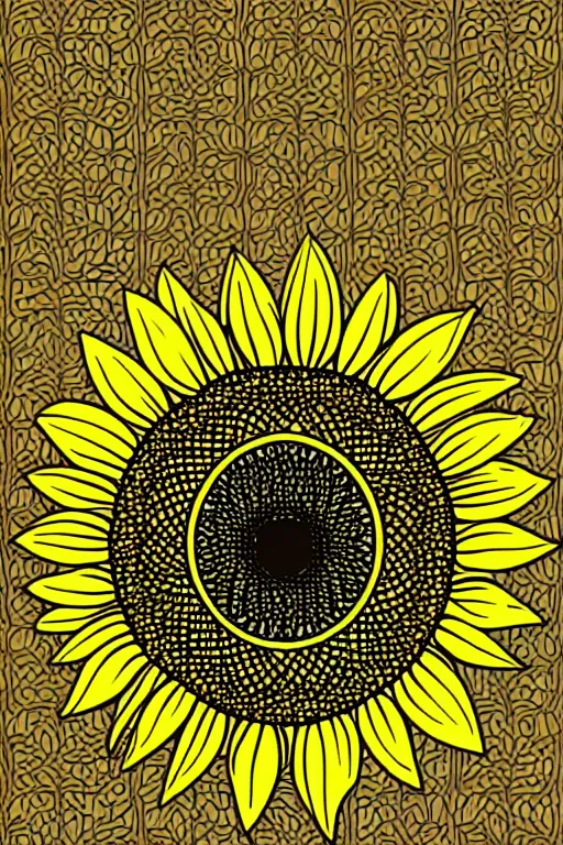 Prompt: minimalist boho style art of a sunflower, illustration, vector art