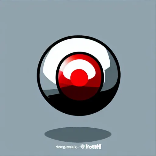 Image similar to a vectorial pokeball, vector art, pokemon, pokeball