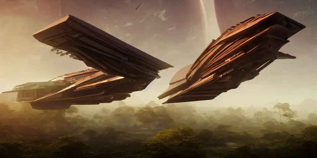 Image similar to aztec space ship taking off from the jungle, by tim blandin and arthur haas and bruce pennington and john schoenherr, big windows architecture by zaha hadid, octane render, warm colour scheme, white, cinematic, scenery, cgsociety, modernism, futuristic, trending on artstation, sci - fi, high detail, high quality, close up angle