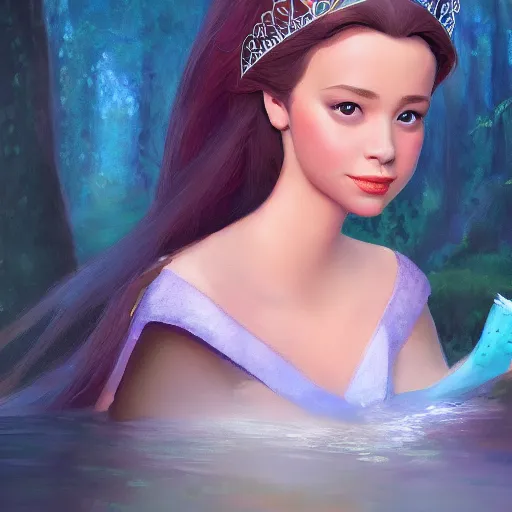 Image similar to a portrait of a princess in a disney movie, backwater bayou, oil painting, pale colors, high detail, 8 k, wide angle, trending on artstation,