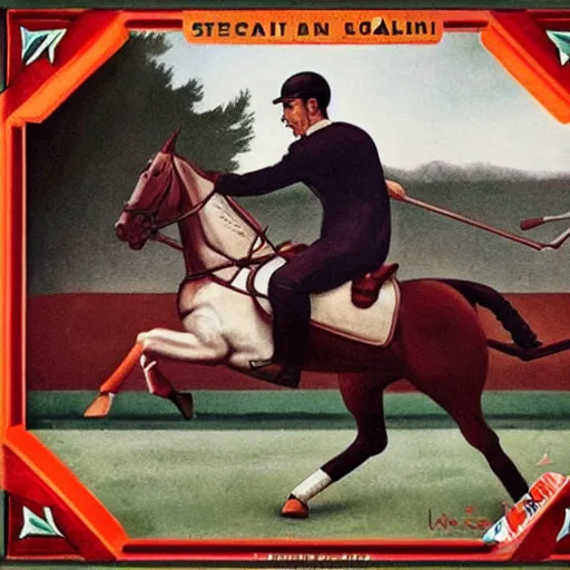 Image similar to stalin playing a polo game