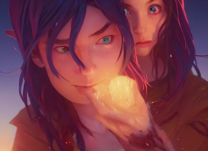 Image similar to highly detailed portrait of ross draws, in no game no life, stephen bliss, 8 k, unreal engine, fantasy art by greg rutkowski, loish, rhads, ferdinand knab, makoto shinkai and lois van baarle, ilya kuvshinov, rossdraws, tom bagshaw, global illumination, radiant light, detailed and intricate environment