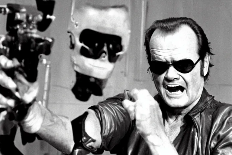 Image similar to Jack Nicholson plays Terminator