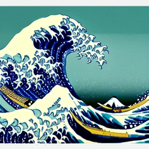 Prompt: The Great Wave off Kanagawa by Katsushika Hokusai realistic 8k-n 9