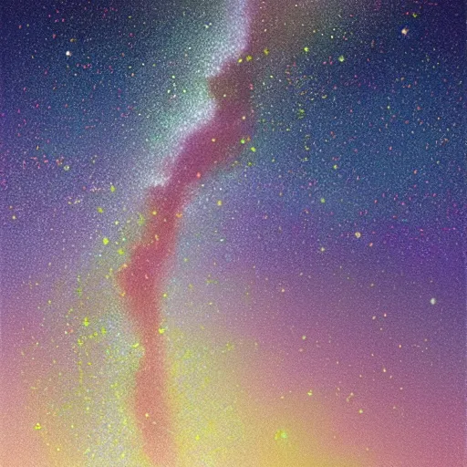 Image similar to milky way, pastel, creamy, digital art