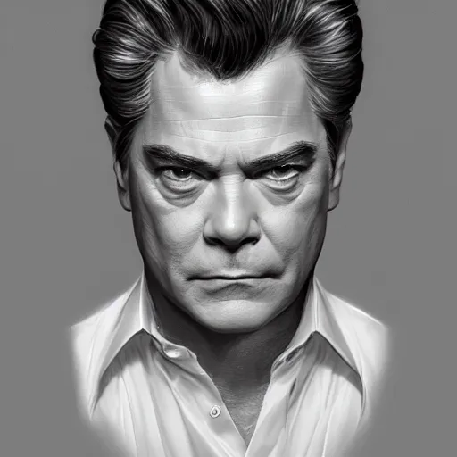 Image similar to a masterpiece portrait of ray liotta. very detailed eyes. intricate, elegant, highly detailed. trending on artstation, digital art, by stanley artgerm lau, wlop, rossdraws, james jean, andrei riabovitchev, marc simonetti, yoshitaka amano