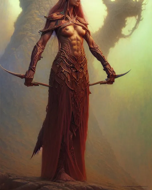 Prompt: a beautiful elven berserker, full body, stuning 3 d render, masterpiece, glowing aura, by donato giancola and greg rutkowski and wayne barlow and zdzisław beksinski, realistic face