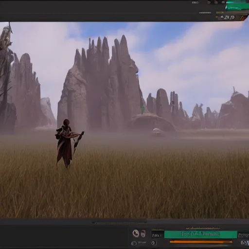 Image similar to a jedi rpg game rendered in unreal engine 5