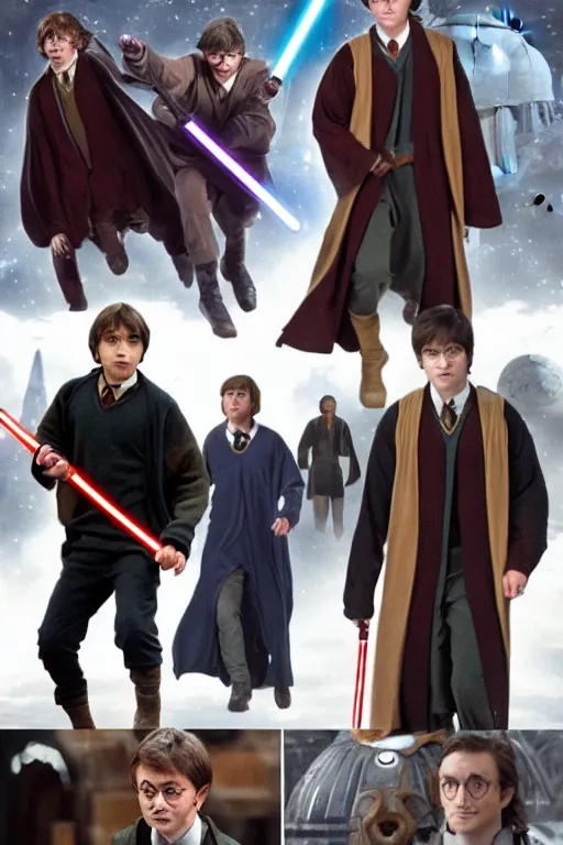 Image similar to Harry Potter in Star Wars