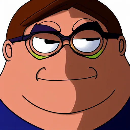 Image similar to peter griffin as human in real life highly detailed, intricate, sharp focus, digital art, 8 k