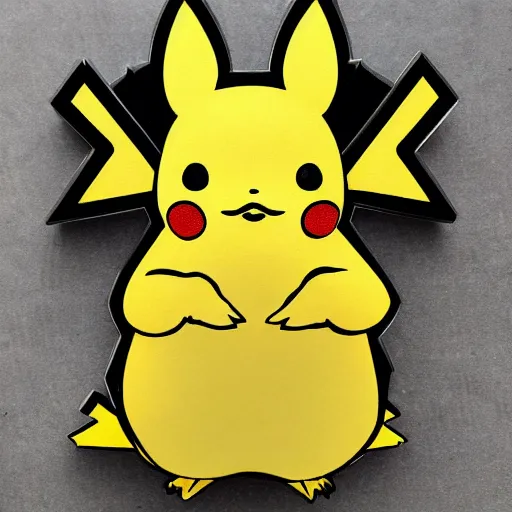 Image similar to a plywood pikachu